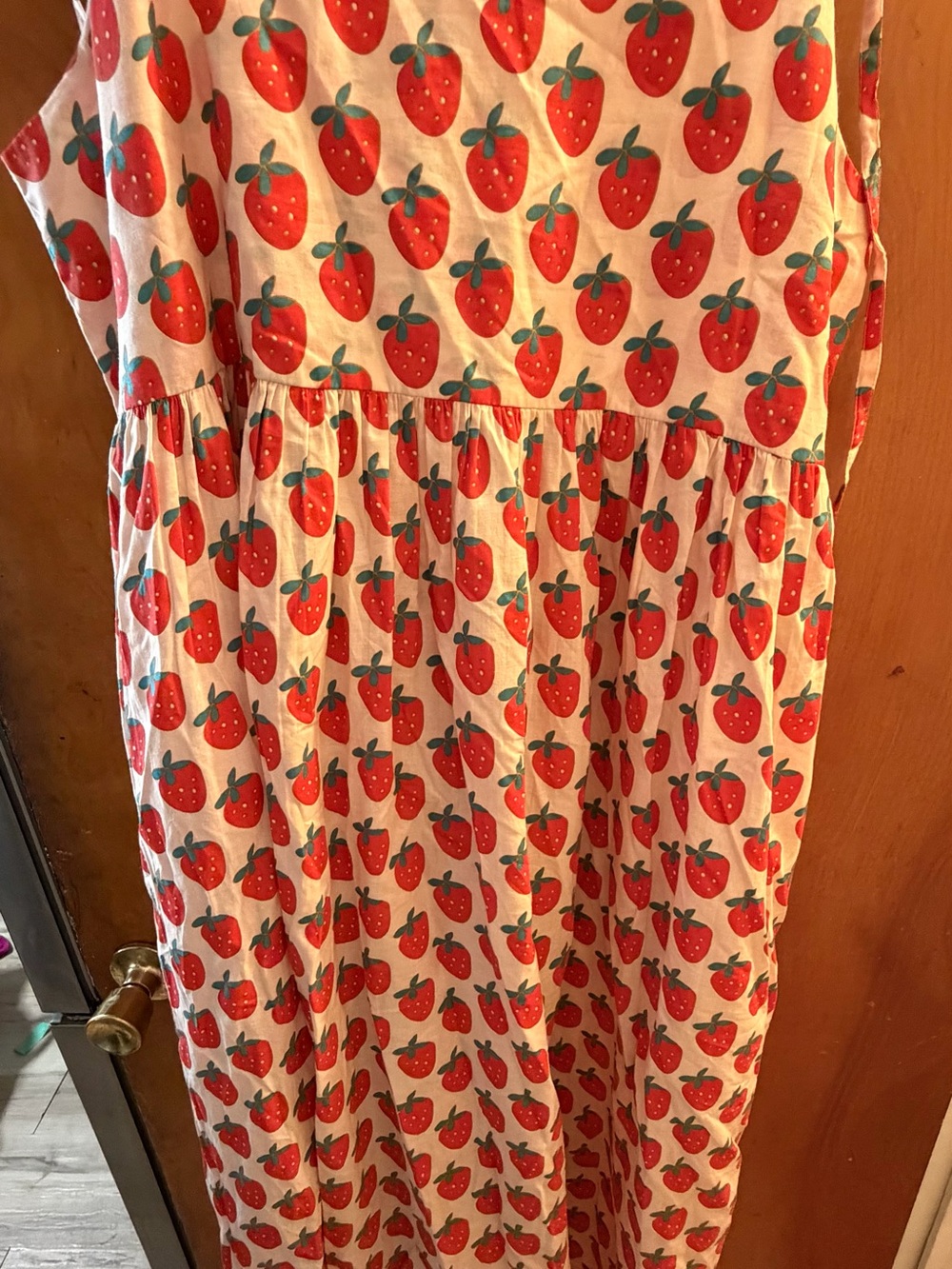 Strawberry Print White Sundress - Picture 9 of 9